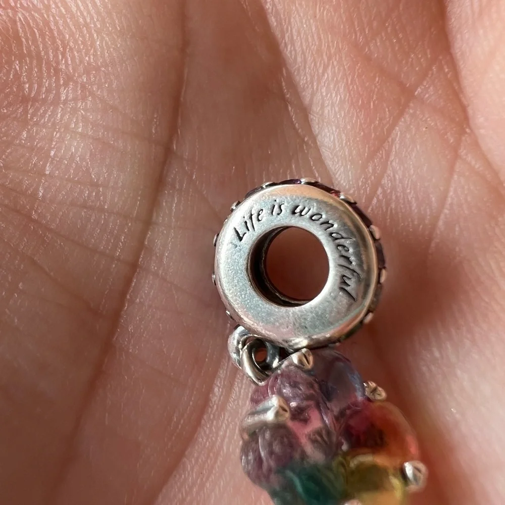 Pandora Silver Charm with Multicolor Gemstones - Picture 2 of 5